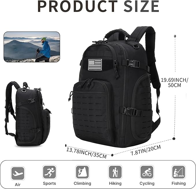 30L Hiking Backpack Lightweight Outdoor Daypack Camping Backpack Outdoor Travel Daypack Day Pack