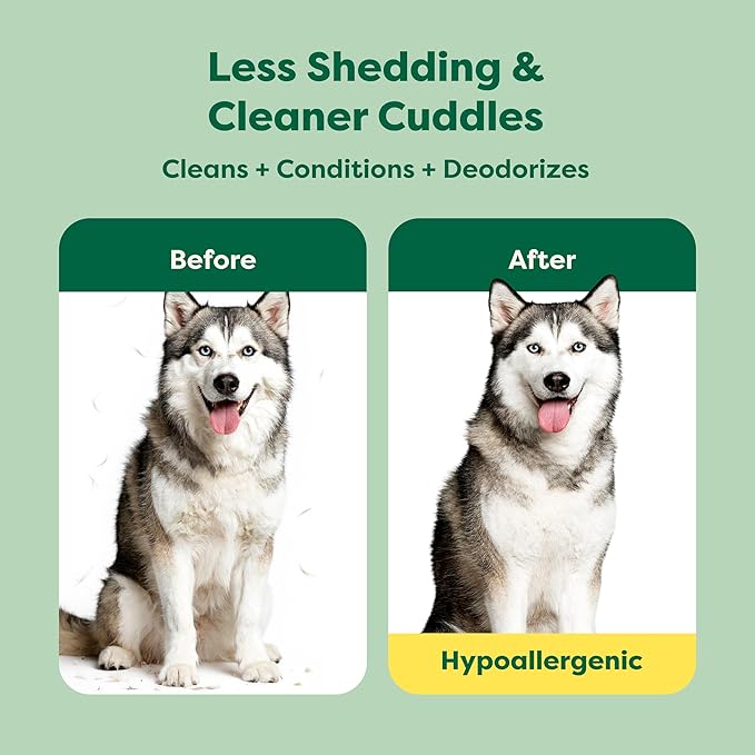 Earth Rated 3-in-1 Deshedding Dog Shampoo and Conditioner, Deodorizing Oatmeal Shampoos for Dogs