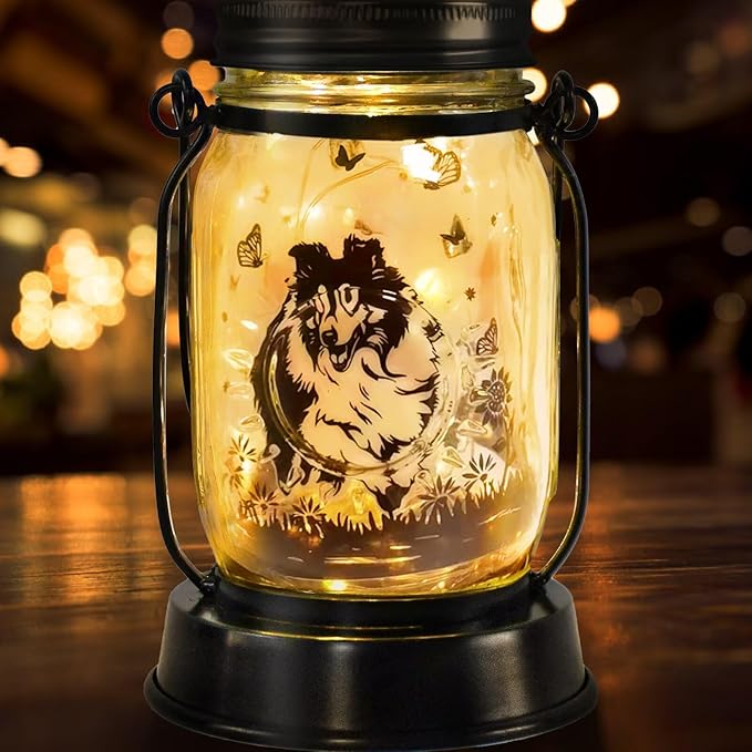 kyoryuger Sheltie Gifts for Women/Men Sheltie Solar Lanterns Dog Mom Birthday Dog Lovers Lantern