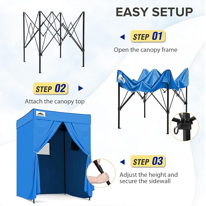 EAGLE PEAK Flex Compact 5x5 Pop-up Canopy Changing Room, Portable Privacy Dressing Room for Indoor
