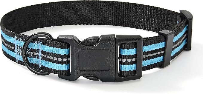 Mile High Life Reflective Dog Collar | Nylon Pet Collars wiith Buckle | Light Weight Puppy Collars
