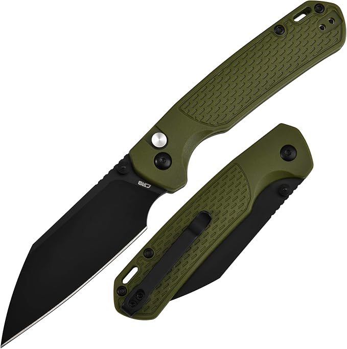CJRB Pyrite-Light Pocket Knife, Folding Knife with 3.34'' AR-RPM9 Steel Blade EDC Knife Small