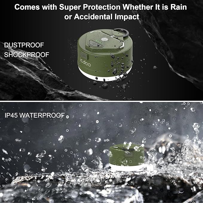 3000mAh 2000LM Rechargeable Camping Light , Warm/White/Nature/SOS 4Modes Brightness Stepless Adjust