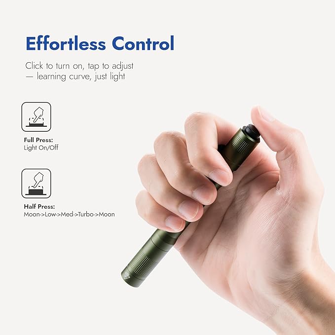 WUBEN PL01 Pen Light, 650 Lumens Pocket EDC Flashlight Rechargeable, Bright LED Pen Flashlight