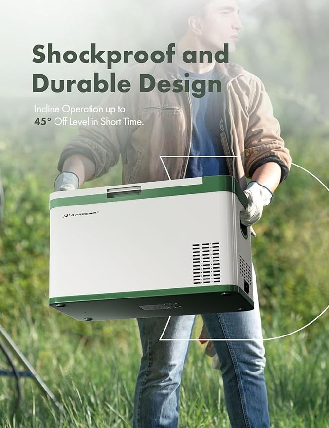 A-Premium 12 Volt Refrigerator 28QT/26.1L Portable Car Fridge Cooler, -4°F~68°F Portable Freezer