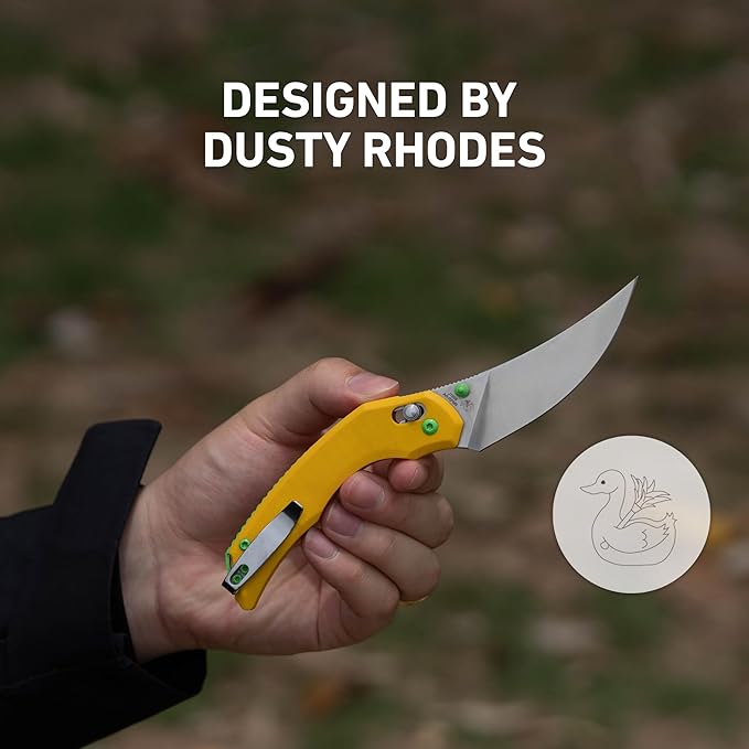 CJRB Nanner Folding Knife, 3.23" AR-RPM9 Steel Blade G10 Handle Pocket Knife for Men Women