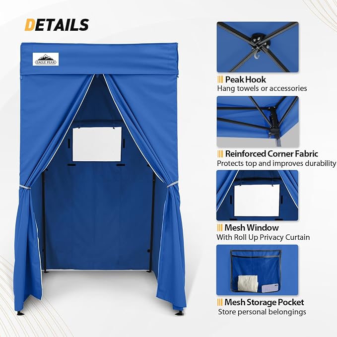 EAGLE PEAK Flex Compact 4x4 Pop-up Canopy Changing Room, Portable Privacy Dressing Room for Indoor