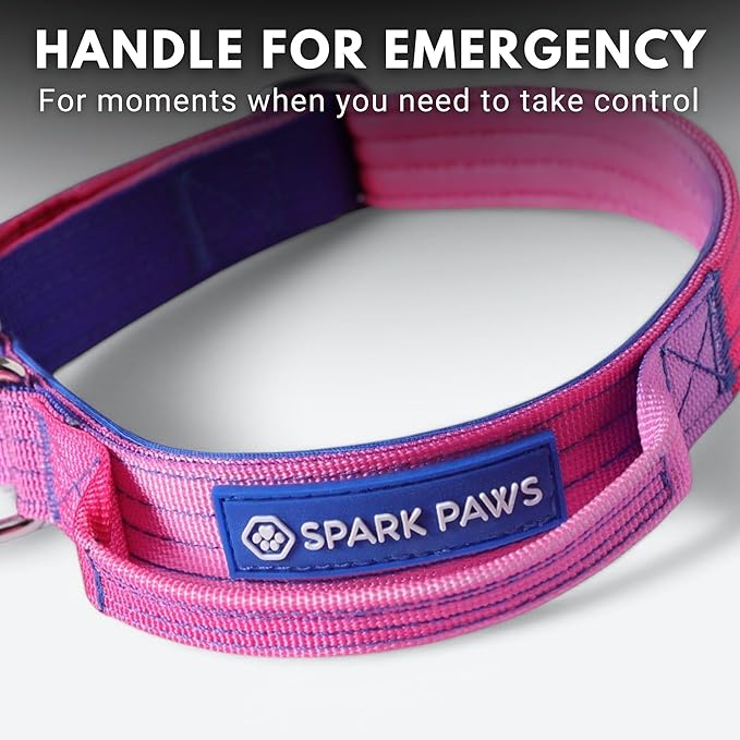Spark Paws Tactical Dog Collar - Heavy Duty, Premium Quality, Thick and Durable for Large and