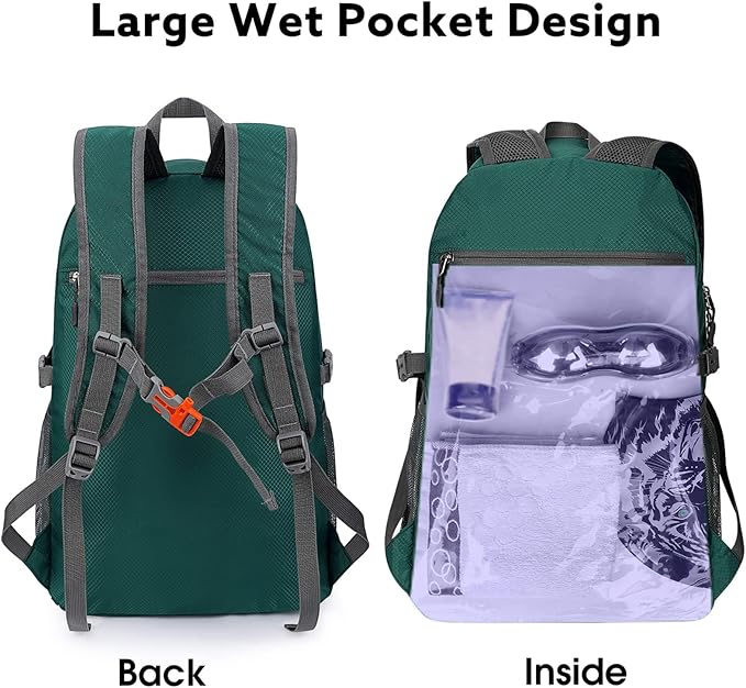 G4Free 40L Lightweight Packable Hiking Backpack, Waterproof Travel Daypack