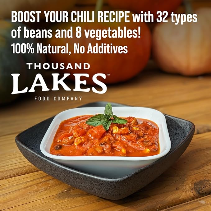 Thousand Lakes 32 Bean and 8 Vegetable Dry Soup Mix - 1 pound | Low Sodium | No Fat | High Fiber |