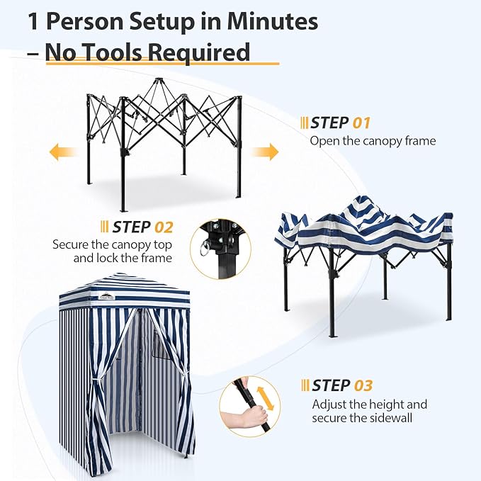 EAGLE PEAK Flex Ultra Compact 4x4 Pop-up Canopy, Sun Shelter, Changing Room, Portable Privacy
