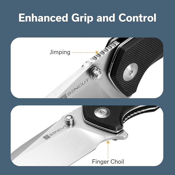 SENCUT Skarnax Pocket Knife for Men, Folding Knife with 3.79" 9Cr18MoV Blade & G10 Handle