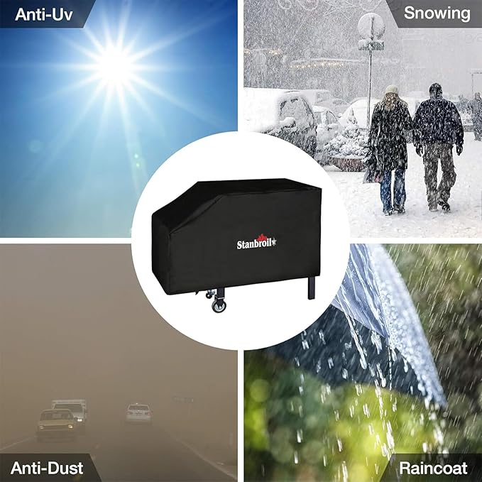 Stanbroil 28" Griddle Cover for Blackstone 2 Burner Grills, 600D Heavy Duty Waterproof Anti-UV
