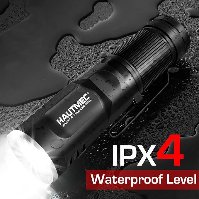 HAUTMEC Rechargeable LED Flashlights 500 High Lumens Super Bright Magnetic Flashlight Waterproof
