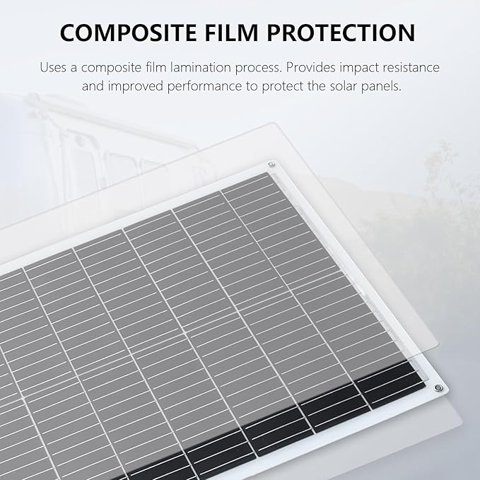 Flexible Solar Panel 100W 12V Monocrystalline Solar Cell Fiberglass Lightweight Bendable Charge for