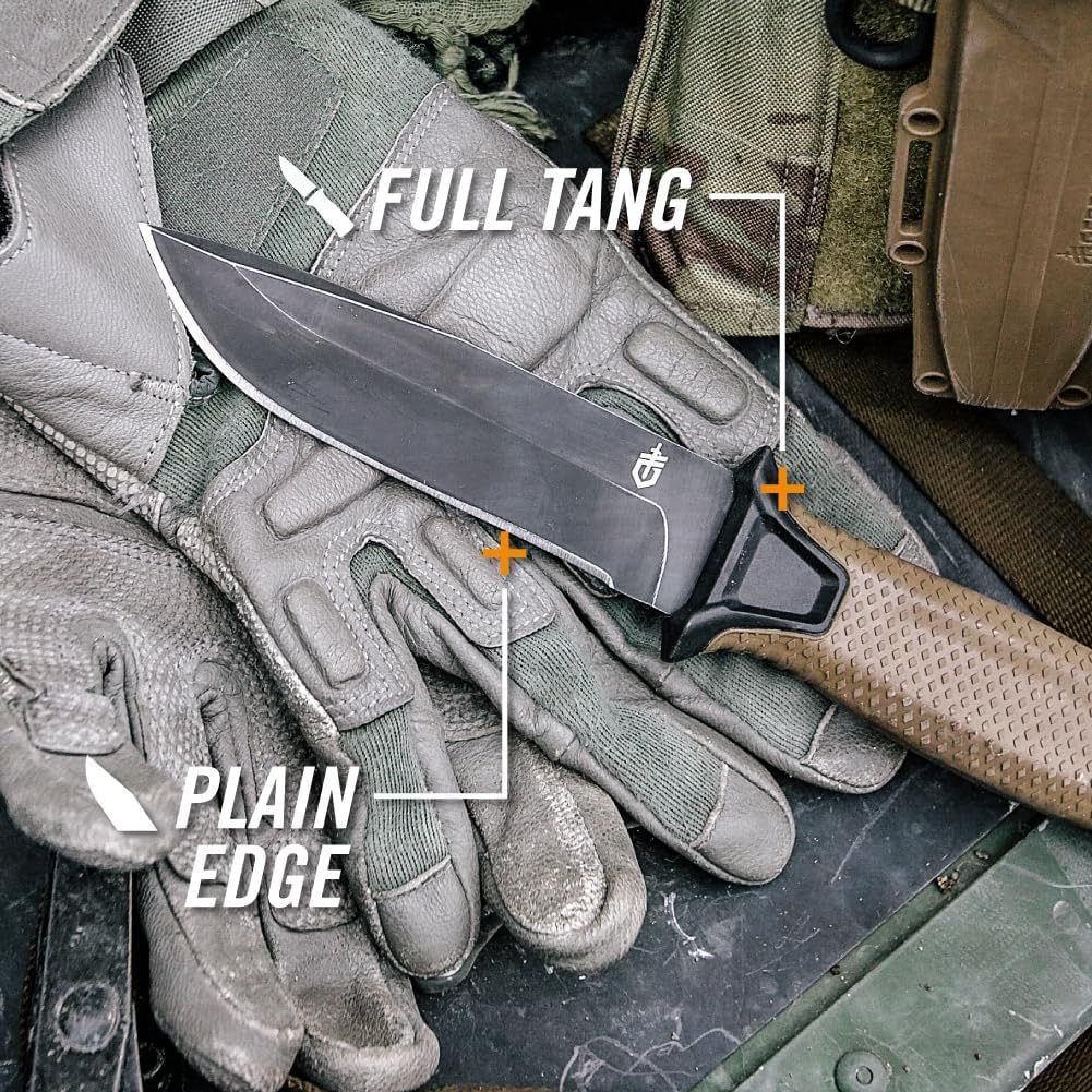 Gerber Gear StrongArm Fixed Blade Knife - Tactical Survival Knife for Camping & Hunting - Made in