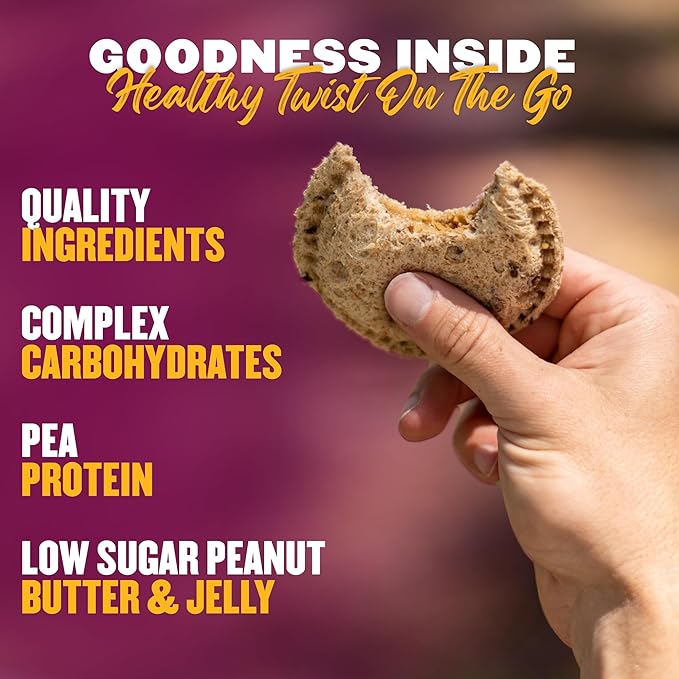 Clean Eatz PB&J Sandwich, High-Protein Grape – 16 Singles, Whole Grain & Low Sugar