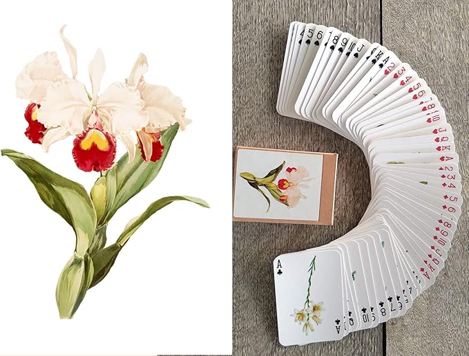 Beautiful Flowers Playing Cards (Poker Deck 54 Cards All Different) Vintage Flowers Botannical