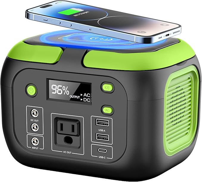 200W Portable Power Station, SinKeu 42000mAh Solar Generator With 110V AC Outlet, DC, USB C, USB