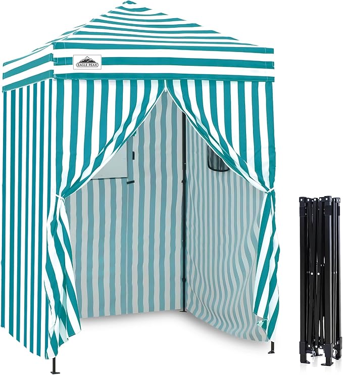 EAGLE PEAK Flex Ultra Compact 5x5 Pop-up Canopy, Sun Shelter, Changing Room, Portable Privacy Tent