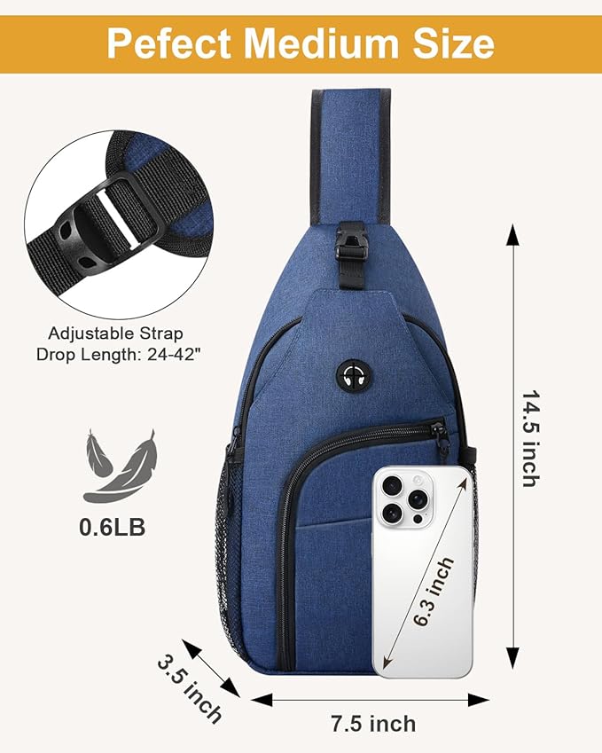 Crossbody Bags for Women Man Waterproof Sling Bag Backpack Trendy Casual Cross Body Bag with