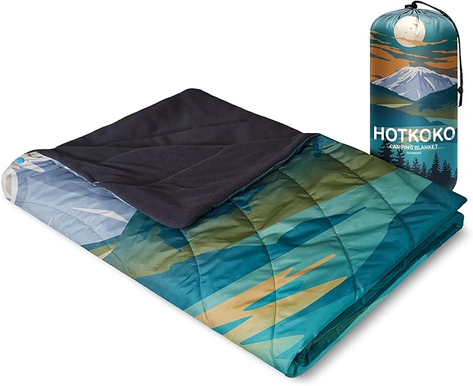 Waterproof Stadium Blanket, Fleece Camping Blanket Wearable Soft Warm Camp Blanket for Outdoor