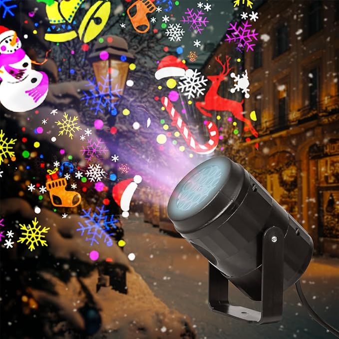 YNYFUNY Christmas Projector Lights Outdoor/Indoor, Led Projector Decorative Lighting for Christmas