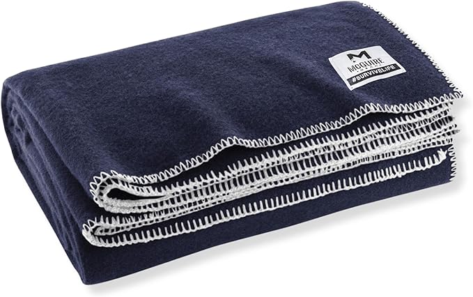 M MCGUIRE GEAR Heavy Duty Wool Blanket, Survival, Emergency, and First Aid Use – Mil-Spec, Fire