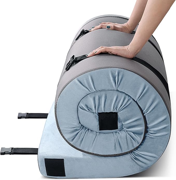 KingChii CertiPUR-US Memory Foam Camping Mattress, Portable Roll Up Travel Car Camping Mattress