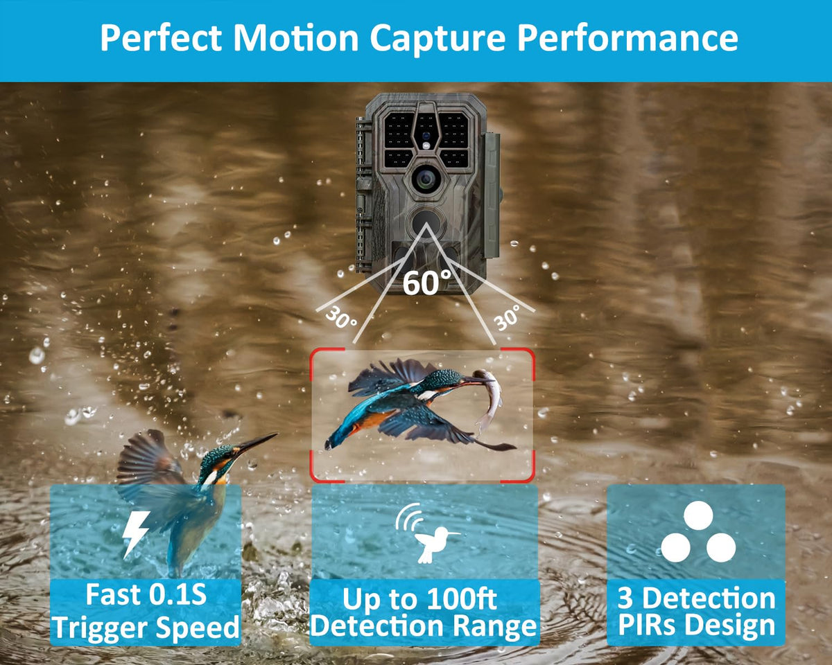 GardePro Trail Camera - 64MP, 1296P, 100ft, Non-Cellular, Non-WiFi - product view 6