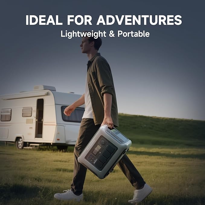 [2025 New Model] ALLPOWERS R1500 LITE Portable Power Station, 1056Wh LiFePO4 Battery Backup w/ 4