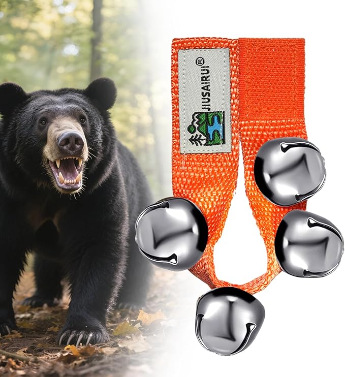 Outdoor Bear Bells for Hiking Safety: Bear Horn to Scare Bears Deterrent Devices for Dogs Biking