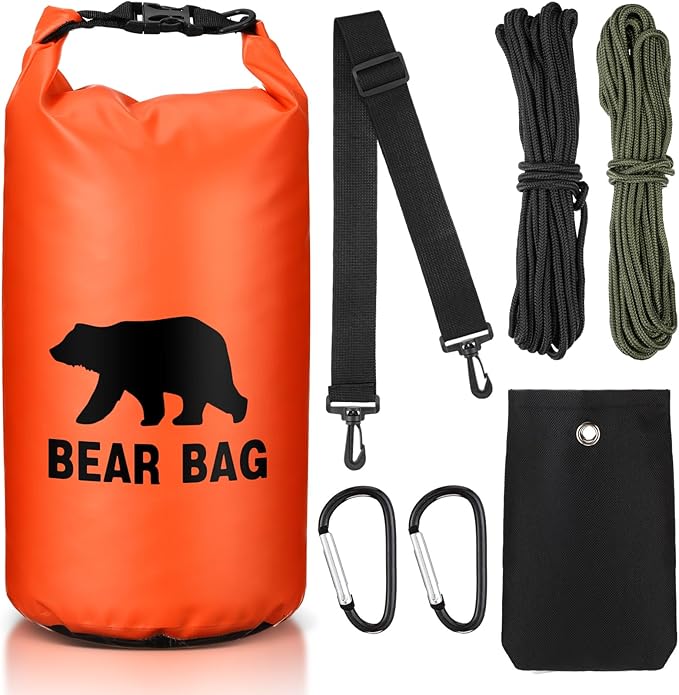 1 Set Bear Food Bag for Camping Ultralight Food Hanging System Includes Waterproof Bear Bag, Nylon