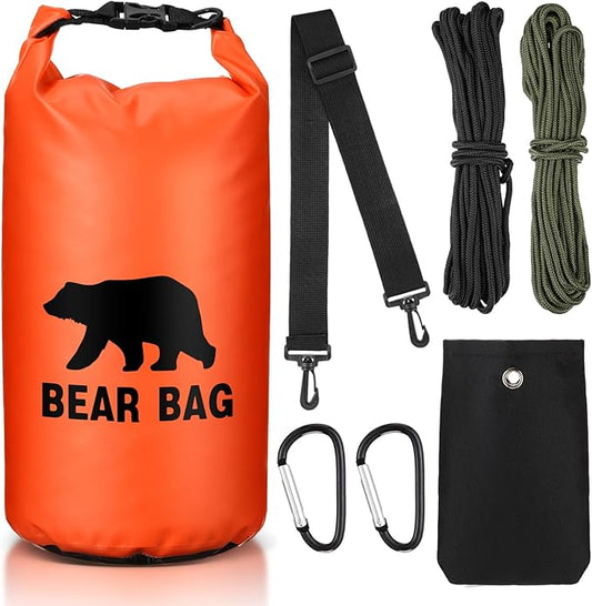 1 Set Bear Food Bag for Camping Ultralight Food Hanging System Includes Waterproof Bear Bag, Nylon