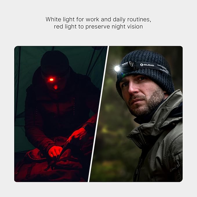 OLIGHT Perun 3 Mini Headlamp 1250 Lumens LED Head Flashlight,Rechargeable Headlight with Red Light