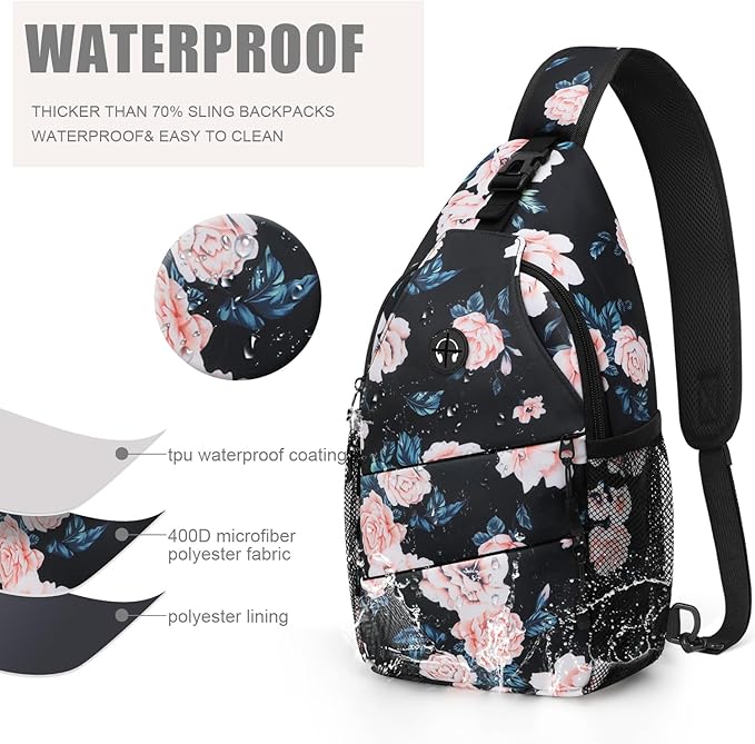 Crossbody Bags for Women Men Trendy Sling Bag Bakpack Casual Chest Bag with Convertible Shoulder