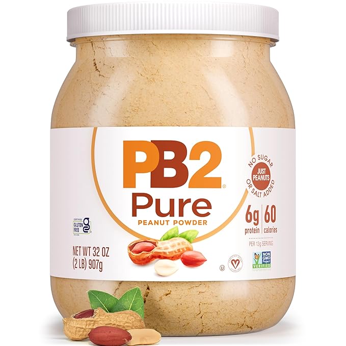 PB2 Pure Peanut Butter Powder - [2 lb/32 oz Jar] - No Added Sugar, No Added Salt, No Added