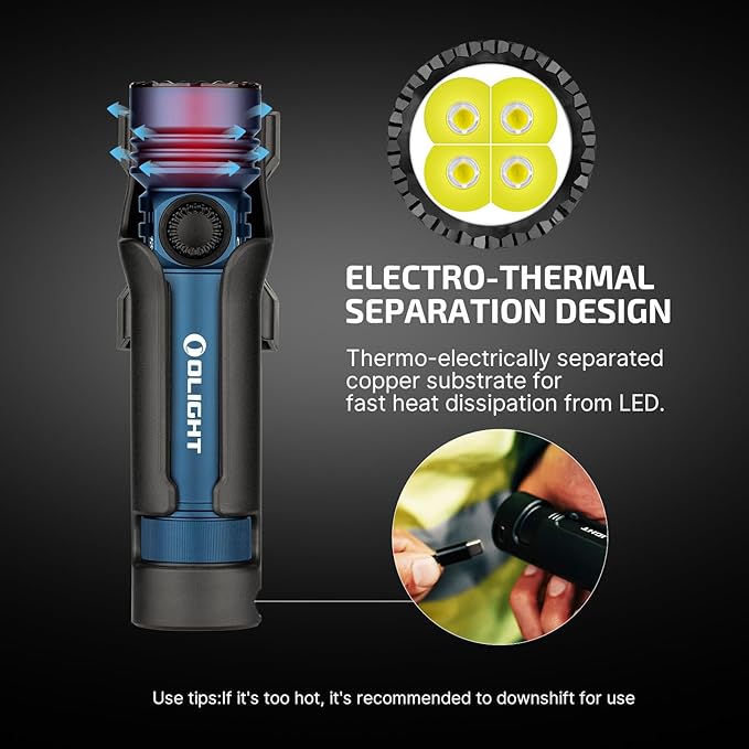 OLIGHT Seeker 4 Pro Rechargeable Flashlights, 4600 Lumens High Powerful Bright Light with USB C