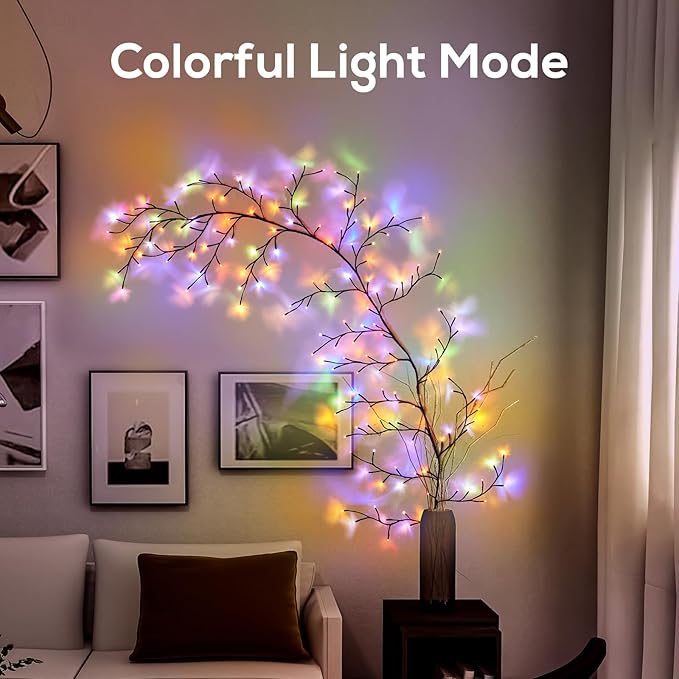 Enchanted Willow Vine Lights for Home Decor with 160LEDs, 8.2FT Voice-Activated Wall Decoration