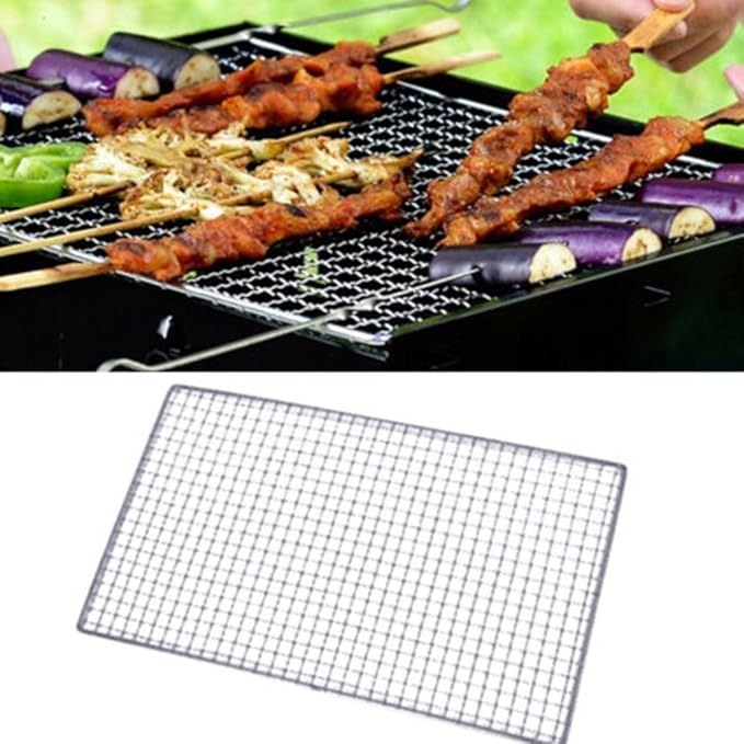 GEZICHTA Carbon Baking Mesh Mats, Barbecue Grill Net - Stainless Steel Cross Wire, 2540cm for