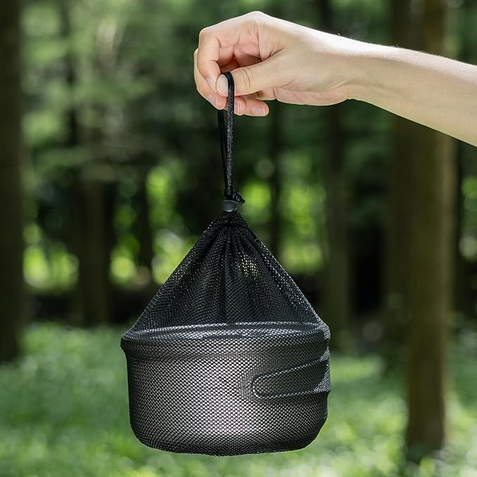 Boundless Voyage Titanium Pot Multifunctional Cooker Ultralight Camping Pot with Handle & Lid