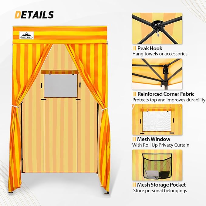 EAGLE PEAK Flex Compact 4x4 Pop-up Canopy Changing Room, Portable Privacy Dressing Room for Indoor