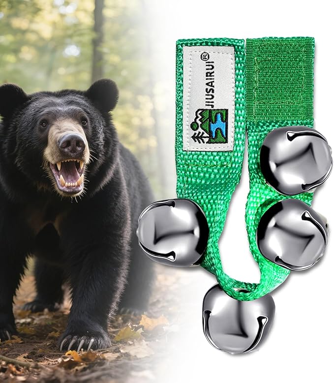 Outdoor Bear Bells for Hiking Safety: Bear Horn to Scare Bears Deterrent Devices for Dogs Biking
