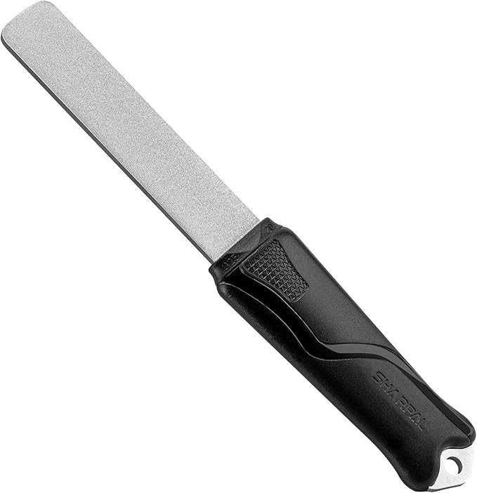SHARPAL 121N Dual-Grit Diamond Sharpening Stone File Garden Tool Knife Sharpener with Angle Guide