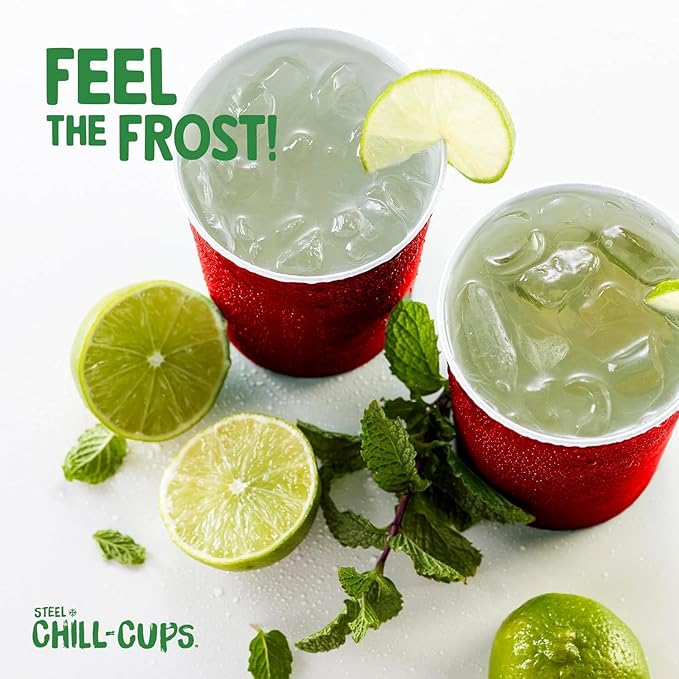 16 oz. Party Cups, Perfect for Cold Drinks, Sturdy & Durable, Disposable and 100% Recyclable, Made