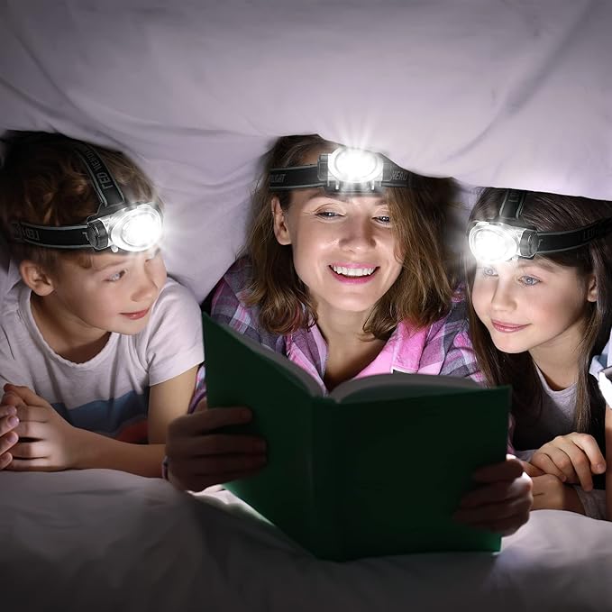 EverBrite 5-Pack LED Headlamp, 4 Lighting Modes, Pivoting Head with Adjustable Headband, Perfect