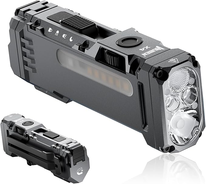 WUBEN X4 EDC Rechargeable Flashlight with RGB Light 1500 Lumens Mini Multifunctional Flashlight