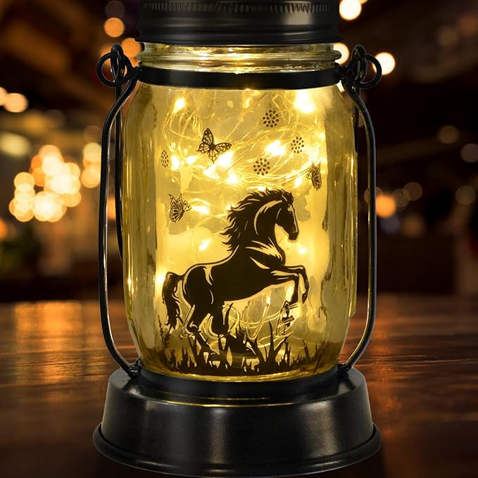 Horse Gifts for Women/Men Horse Lovers Solar Lantern Mom Birthday, Mothers Day, Christmas Gifts