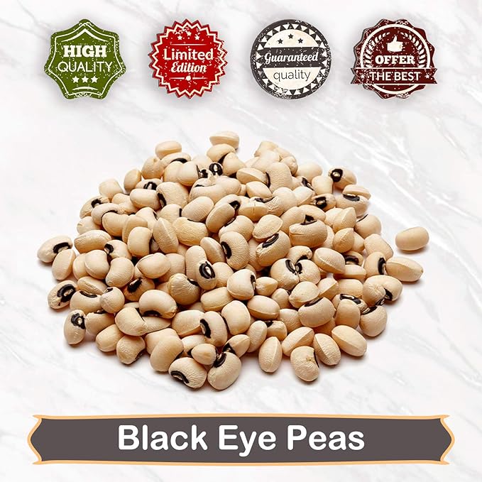 NY SPICE SHOP Black Eye Peas (Cowpeas) - 3 Pound Indian Whole Black Eyed Peas - Protein & Fiber