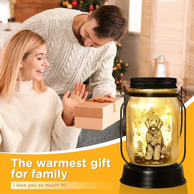 kyoryuger Goldendoodle Gifts for Women/Men Poodle Solar Lanterns Dog Mom Birthday Dog Lovers